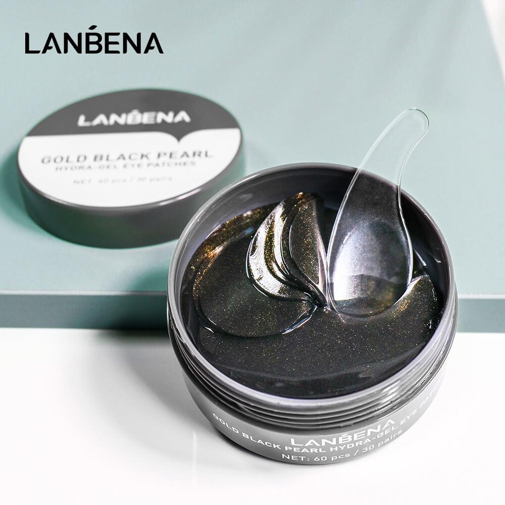 Gold Black Pearl Hydra-gel Eye Patches - LANBENA